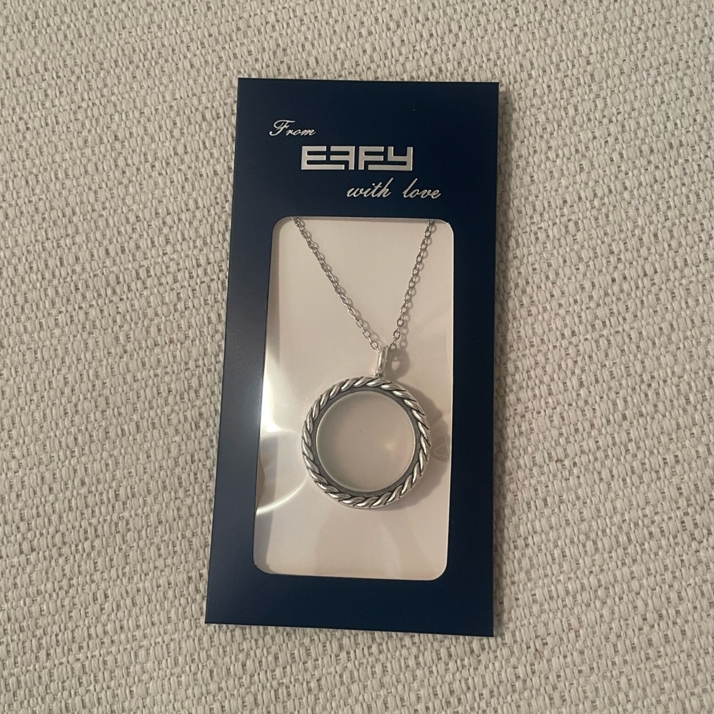 Effy charm locket necklace silver NEW